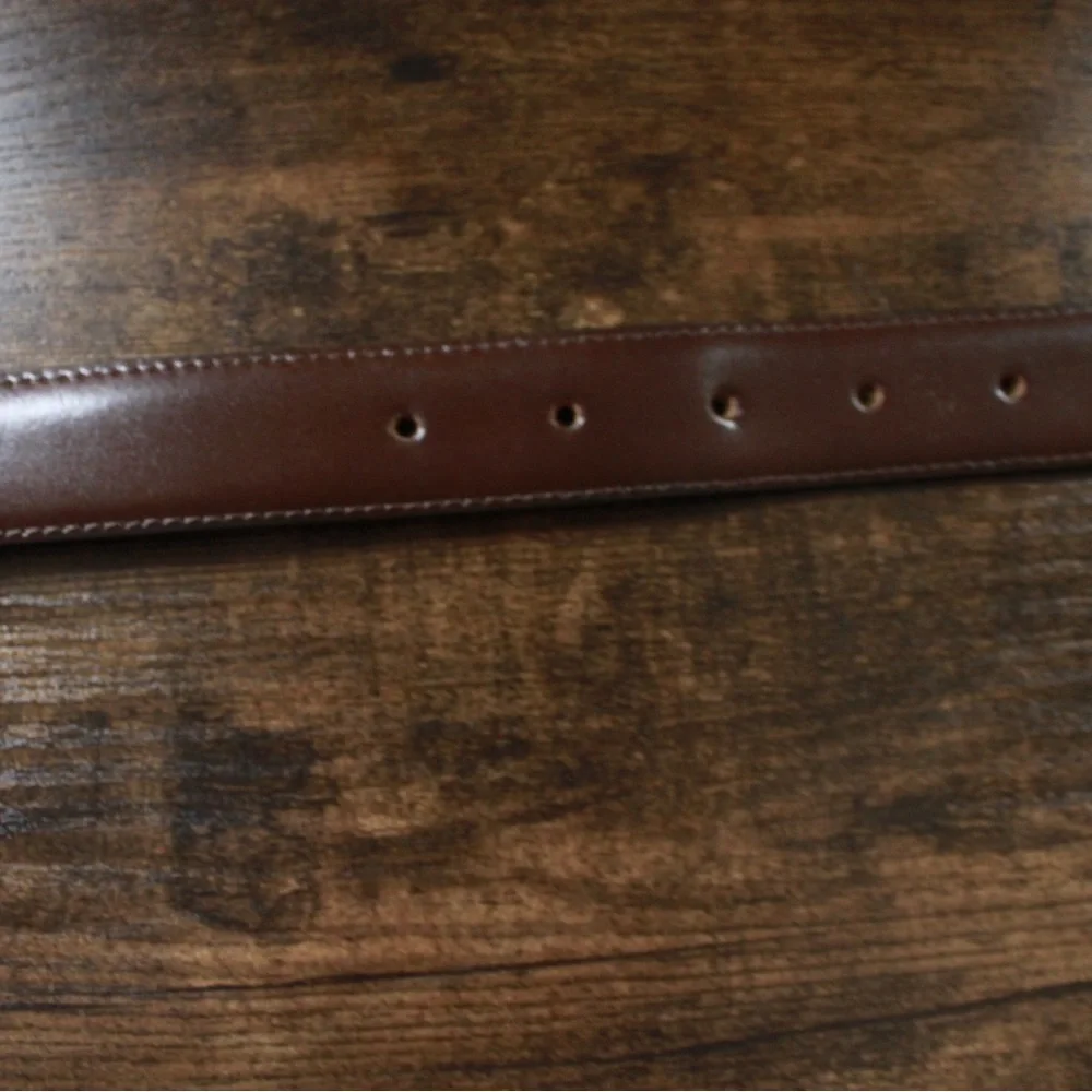 Canterbury Genuine Leather Brown Belt with Silver Buckle